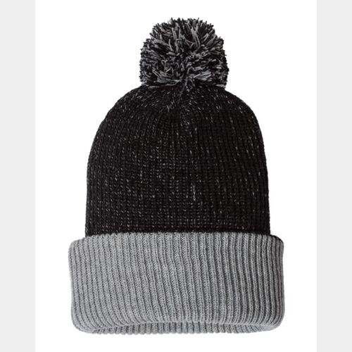 Sportsman 12" Knit Speckled Pom-Pom Beanie Thumbnail