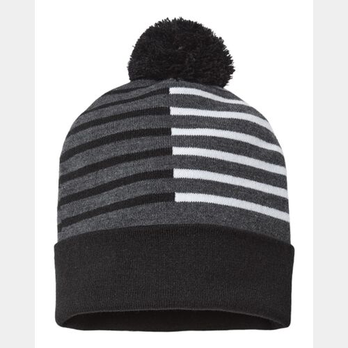 CAP AMERICA - USA-Made Half Color Beanie Thumbnail