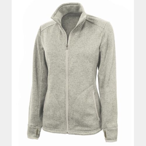 Women's Heathered Fleece Jacket Thumbnail