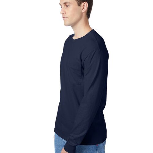 Men's 6.1 oz. Tagless® Long-Sleeve Pocket T-Shirt Thumbnail
